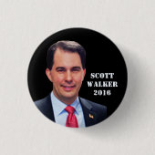 Scott Walker 2016 Ronde Button 3,2 Cm (Voorkant)