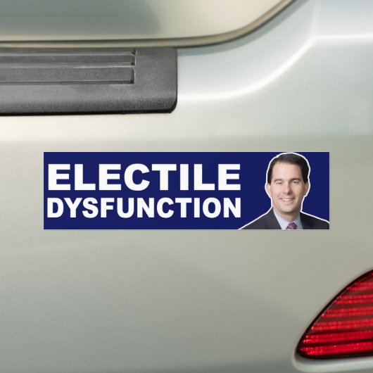 Scott Walker: Elektrische disfunctie Bumpersticker (Op auto)