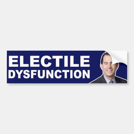 Scott Walker: Elektrische disfunctie Bumpersticker (Voorkant)