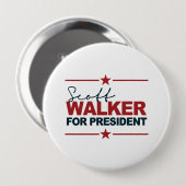 Scott Walker For President 2016 Handtekening Ronde Button 4,0 Cm (Voorkant /achterkant)