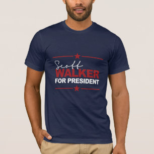 Scott Walker For President 2016 Handtekening T-shirt