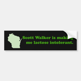 Scott Walker intolerantie Bumpersticker