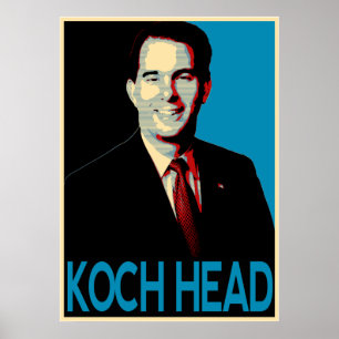 Scott Walker - Koch Head Poster