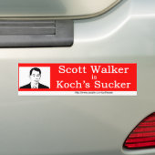 Scott Walker Koch's Sucker BS Bumpersticker (Op auto)