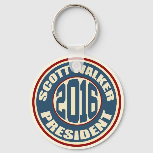 Scott Walker President 2016 Sleutelhanger (Voorkant)