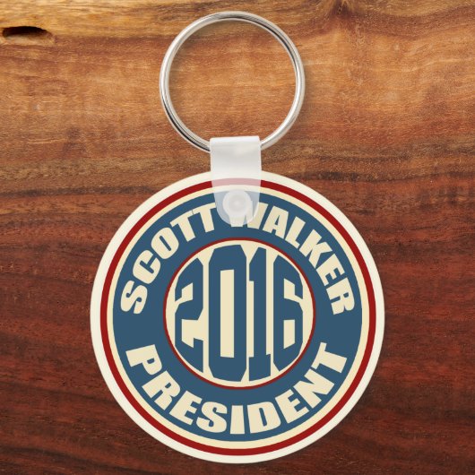 Scott Walker President 2016 Sleutelhanger (Voorkant)