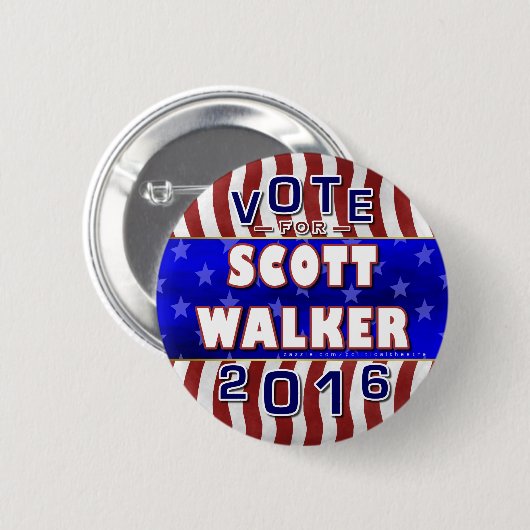 Scott Walker President 2016 Verkiezingsrepublikein Ronde Button 5,7 Cm (Voorkant /achterkant)
