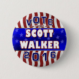 Scott Walker President 2016 Verkiezingsrepublikein Ronde Button 5,7 Cm