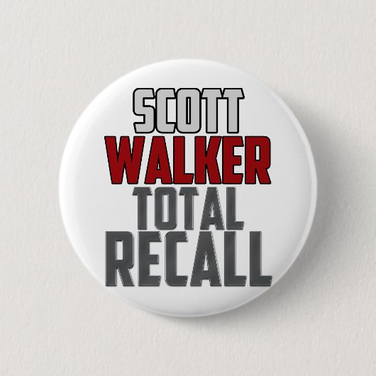 Scott Walker - Total Recall Ronde Button 5,7 Cm (Voorkant)