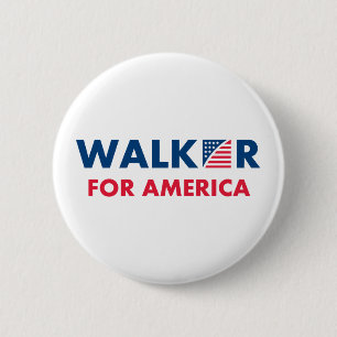 Scott Walker voor Amerika Ronde Button 5,7 Cm
