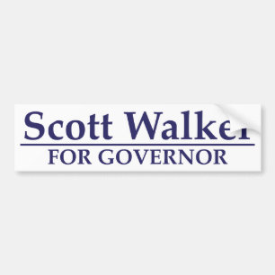 Scott Walker voor gouverneur Bumpersticker