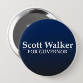 Scott Walker voor gouverneur Ronde Button 4,0 Cm (Voorkant /achterkant)