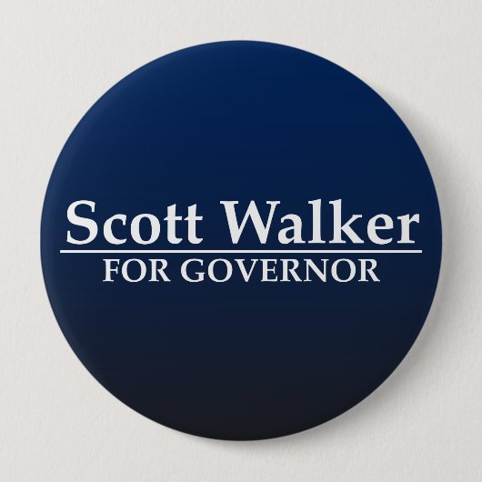 Scott Walker voor gouverneur Ronde Button 4,0 Cm (Voorkant)