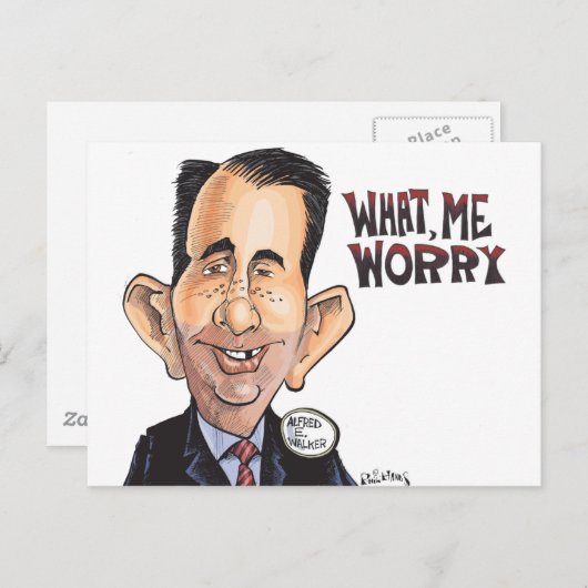 Scott Walker Worry Briefkaart (Voorkant / Achterkant)