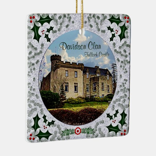 Scottiah Davidson Clan Tulloch Castle Tartan Xmas Keramisch Ornament (Rechts)