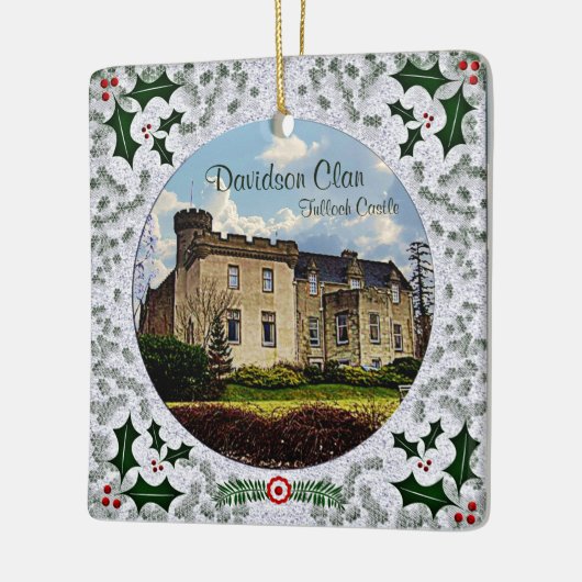 Scottiah Davidson Clan Tulloch Castle Tartan Xmas Keramisch Ornament (Links)