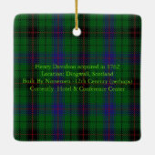 Scottiah Davidson Clan Tulloch Castle Tartan Xmas Keramisch Ornament (Achterkant)