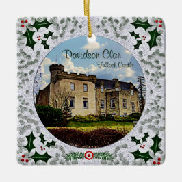 Scottiah Davidson Clan Tulloch Castle Tartan Xmas Keramisch Ornament