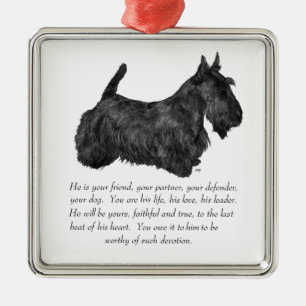 Scottie Aandenken Ornament - MANNETJE