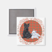 Scottie Adult & Westie Puppy Magneet (Voorkant / Achterkant)