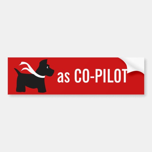 Scottie als CO-PILOT Bumpersticker (Voorkant)