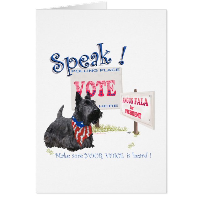 Scottie Angus Fala voor President (Voorkant)