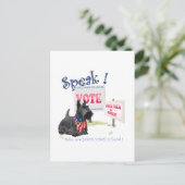 Scottie Angus Fala voor President Briefkaart (Staand voorkant)
