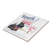 Scottie Angus Fala voor President Tegeltje (Zijkant)