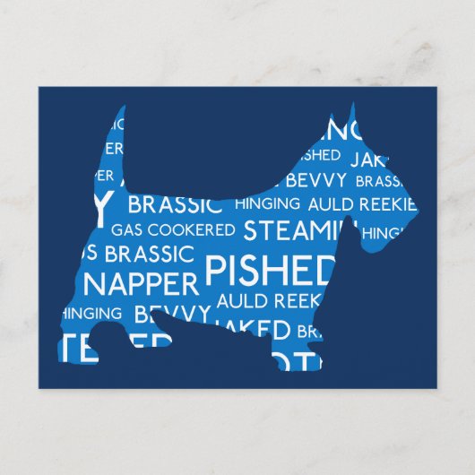 scottie Auld Ririe Scottish Slang.png Briefkaart (Voorkant)