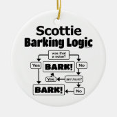 Scottie Barking Logic Keramisch Ornament (Voorkant)