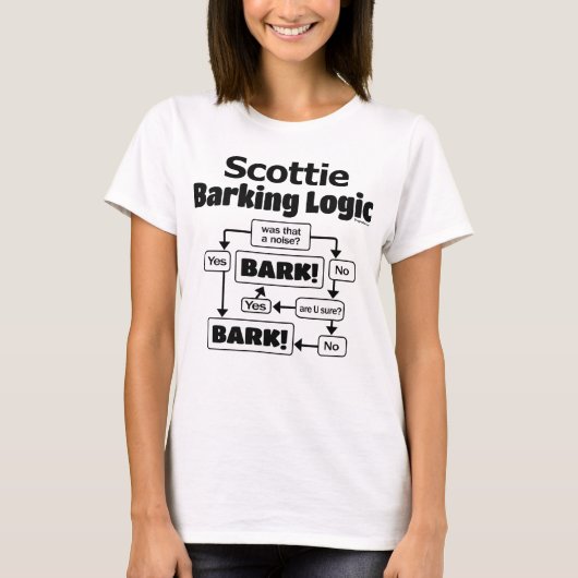 Scottie Barking Logic T-shirt (Voorkant)