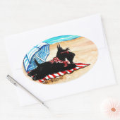 Scottie Beach Ovale Sticker (Envelop)