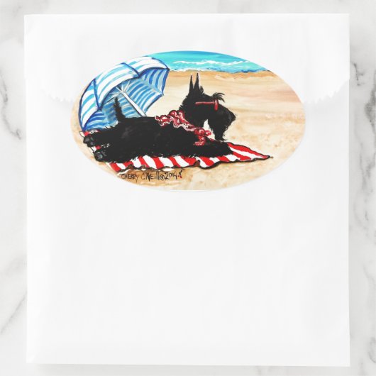 Scottie Beach Ovale Sticker (Tas)