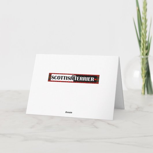 Scottie "Bedankt" kaart. Bedankkaart (Achterkant)