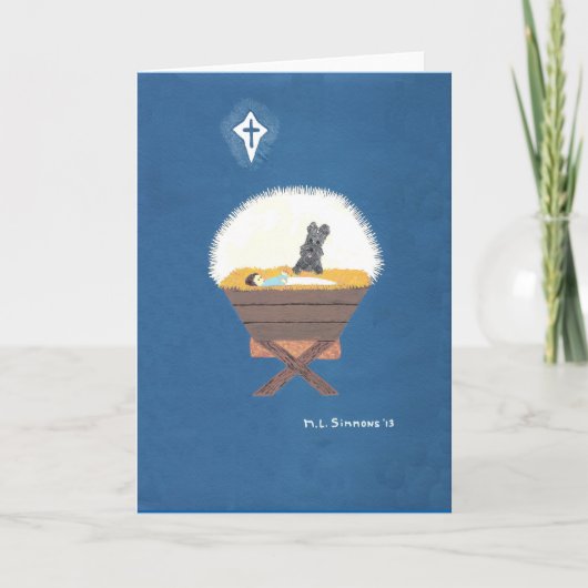 SCOTTIE BIJ DE TROG FEESTDAGEN KAART (Voorkant)