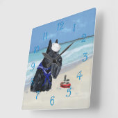 Scottie bij het Strand Vierkante Klok (Hoek)