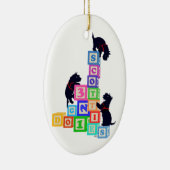 Scottie Blokken !! Keramisch Ornament (Rechts)