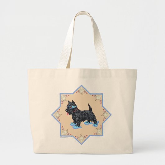 Scottie Blue FlipFlops Grote Tote Bag (Voorkant)