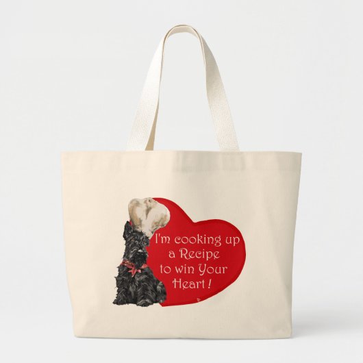 Scottie Chef Valentijn Grote Tote Bag (Voorkant)