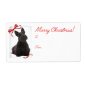 Scottie Christmas Gift Stickers (Voorkant)