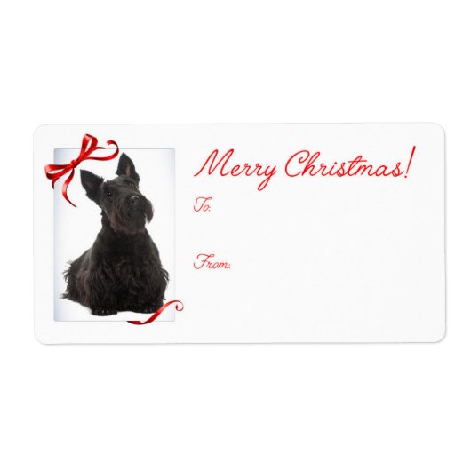 Scottie Christmas Gift Stickers (Voorkant)