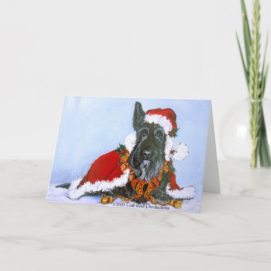 Scottie Claus Feestdagen Kaart (Voorkant)