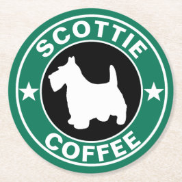 SCOTTIE Coffee Ronde Kartonnen Onderzetter