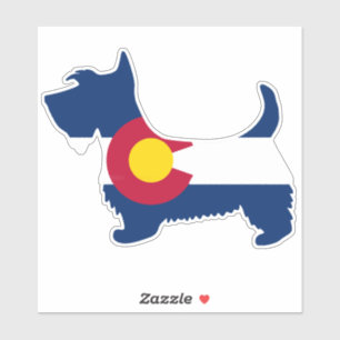 Scottie Colorado Vlag Sticker
