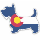Scottie Colorado Vlag Sticker (Voorkant)