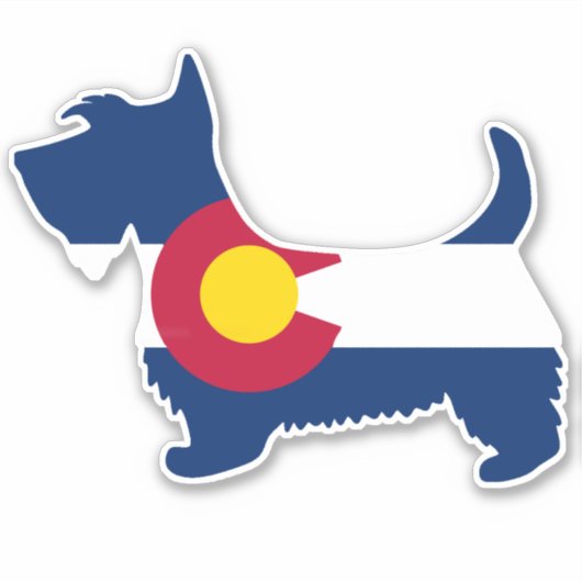 Scottie Colorado Vlag Sticker (Voorkant)