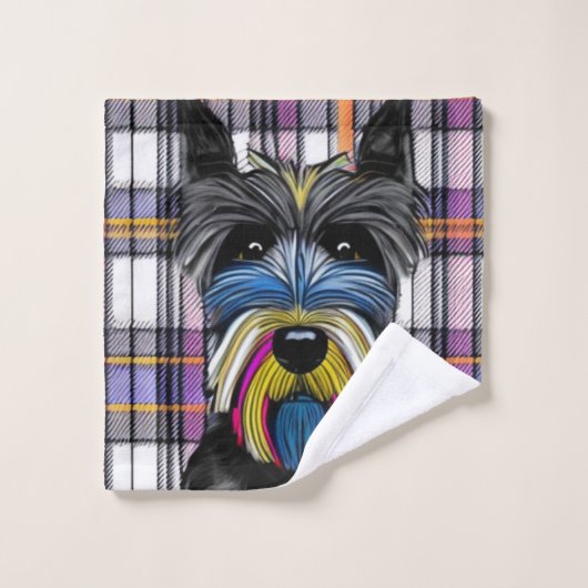 Scottie Dog Bad Handdoek (Wasdoekje)