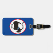 Scottie dog Bagagelabel, Scottie Mam bagage Bagagelabel (Voorkant horizontaal)