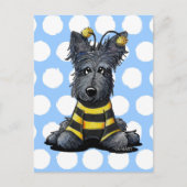 Scottie Dog Bee Briefkaart (Voorkant)