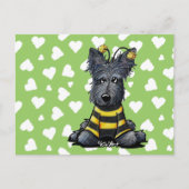 Scottie Dog Bee Briefkaart (Voorkant)